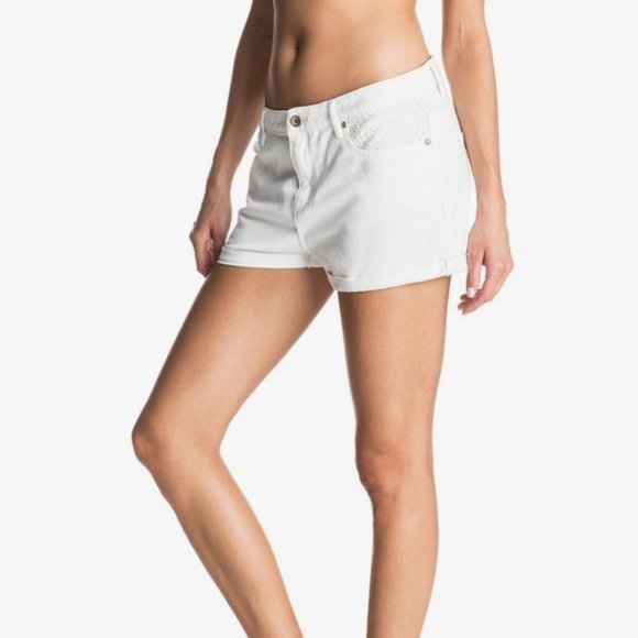 ROXY Lovely Lace - Denim Shorts - Picture 2 of 7